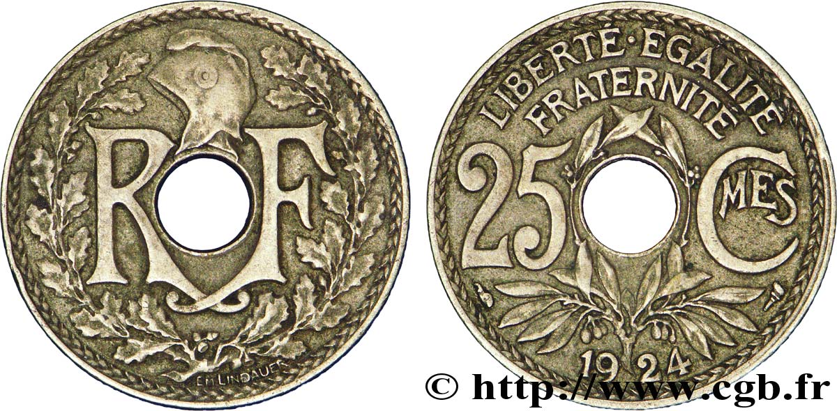 25 centimes Lindauer 1924  F.171/8 XF48 