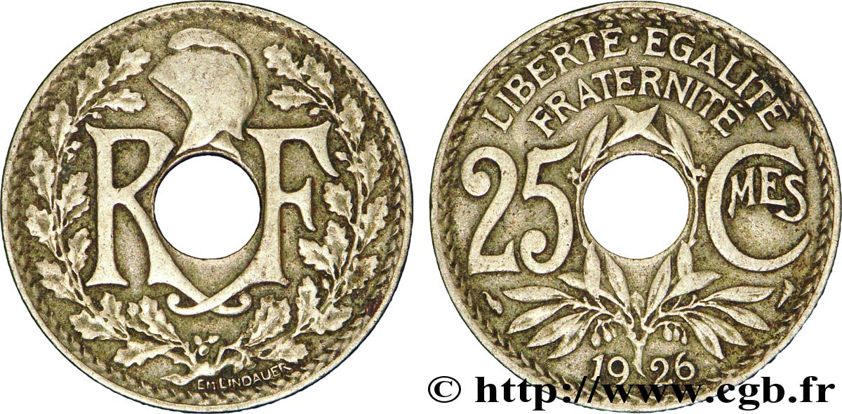 25 centimes Lindauer 1926  F.171/10 XF45 