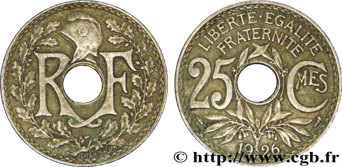 25 centimes Lindauer 1926  F.171/10 XF48 