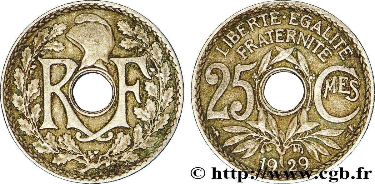 25 centimes Lindauer 1929  F.171/13 XF40 