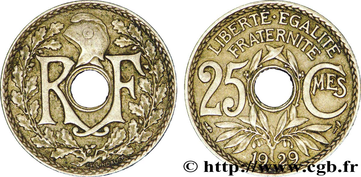 25 centimes Lindauer 1929  F.171/13 XF48 