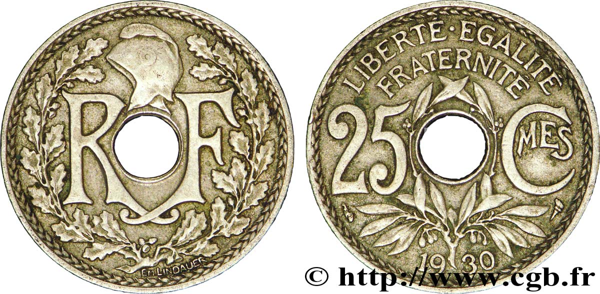 25 centimes Lindauer 1930  F.171/14 XF45 