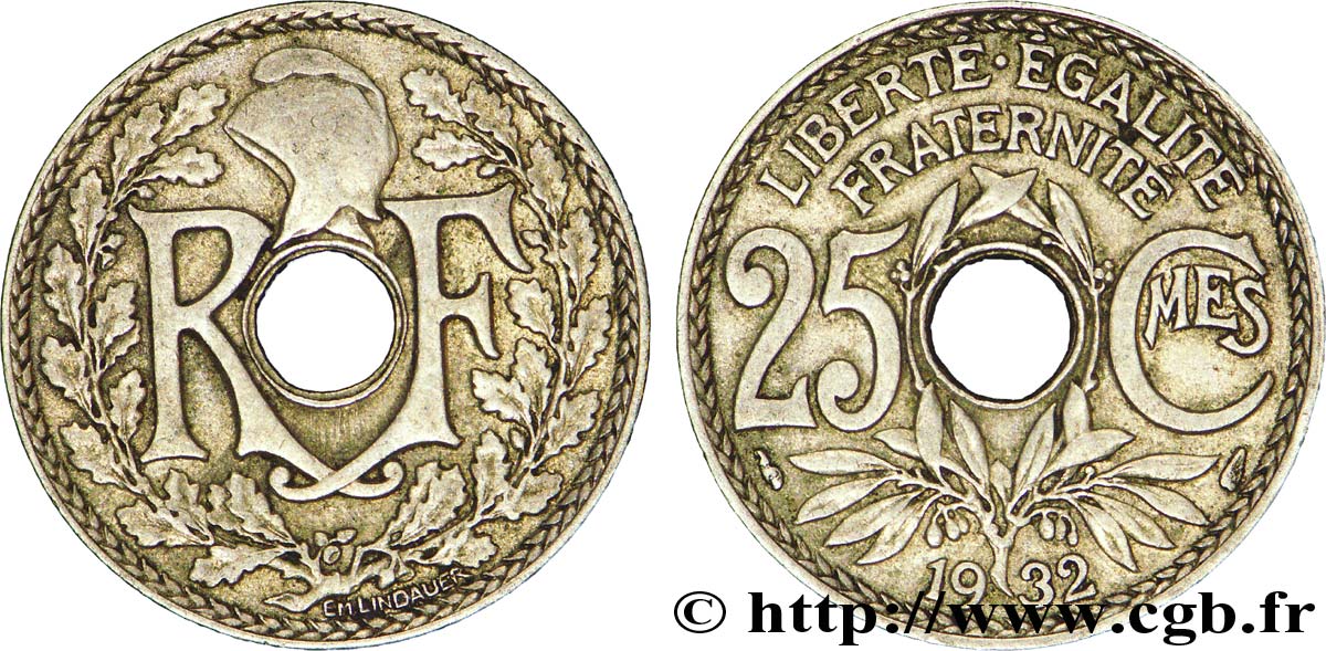 25 centimes Lindauer 1932  F.171/16 TTB40 