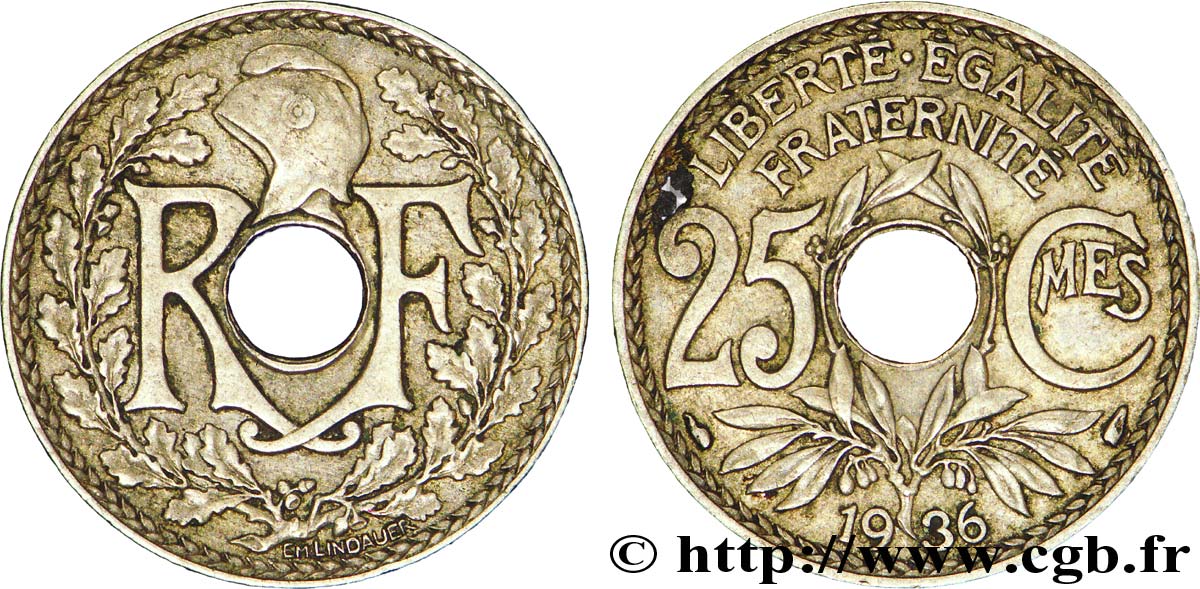 25 centimes Lindauer 1936  F.171/19 TTB48 