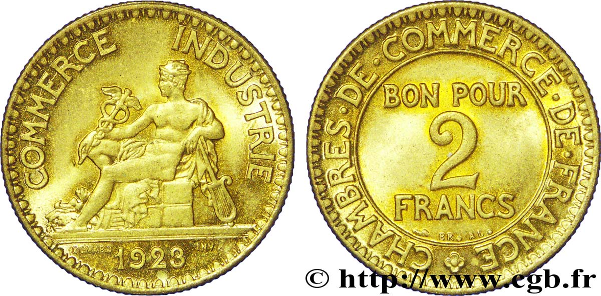 2 francs Chambres de Commerce 1923  F.267/5 SUP62 