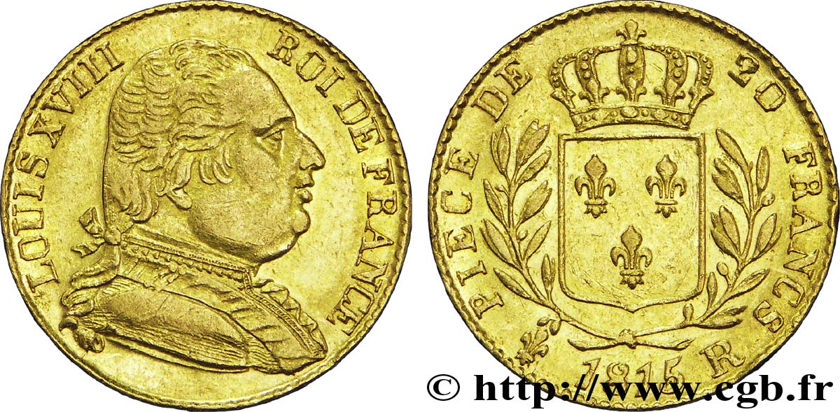 20 francs or Londres 1815 Londres F.518/1 TTB48 