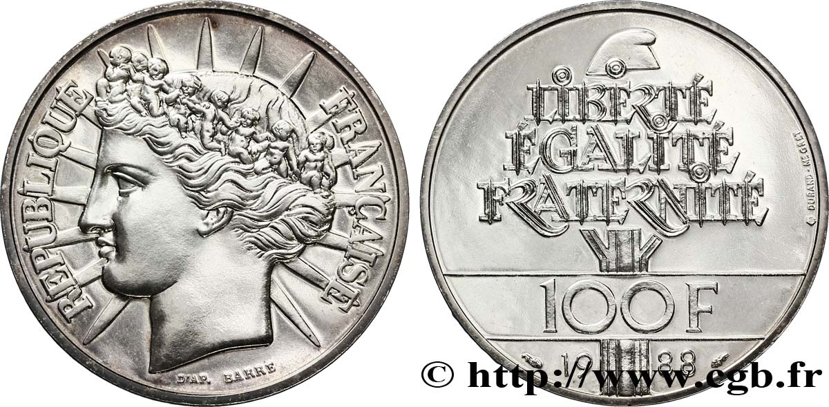 100 francs Fraternité 1988  F.456/2 SPL64 