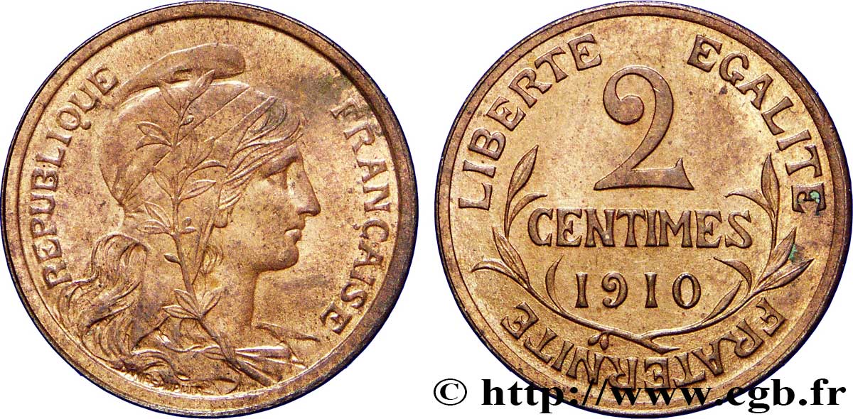 2 centimes Daniel-Dupuis 1910 Paris F.110/13 SUP60 