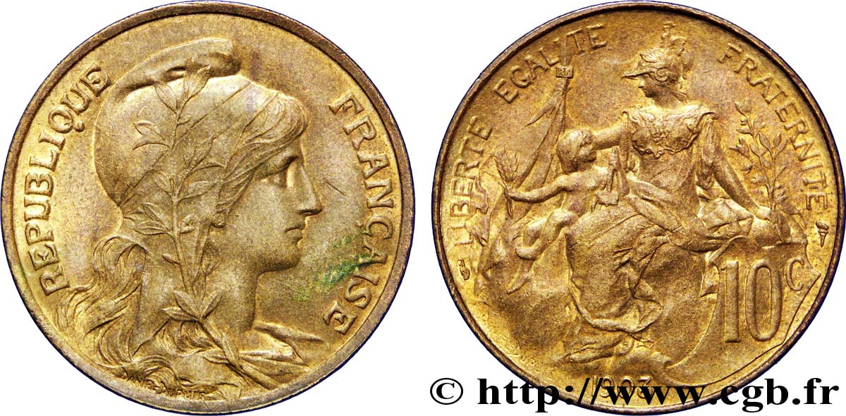 10 centimes Daniel-Dupuis 1903  F.136/12 SUP60 