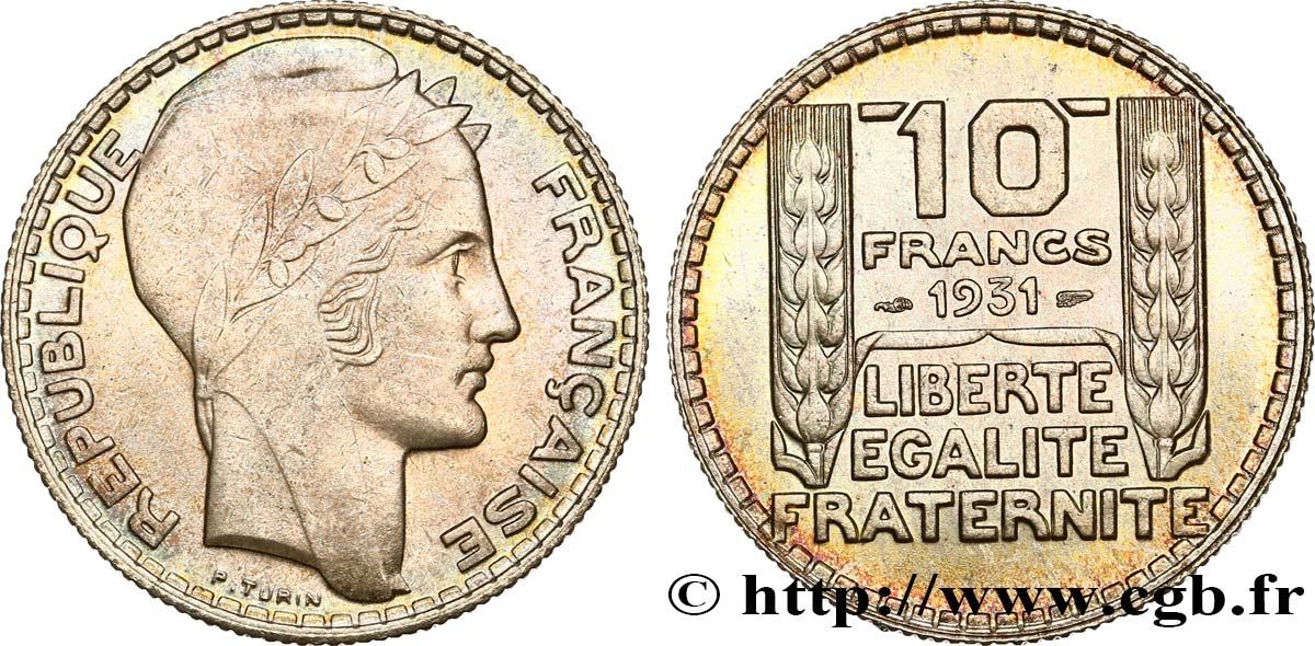 10 francs Turin 1931  F.360/4 SPL63 