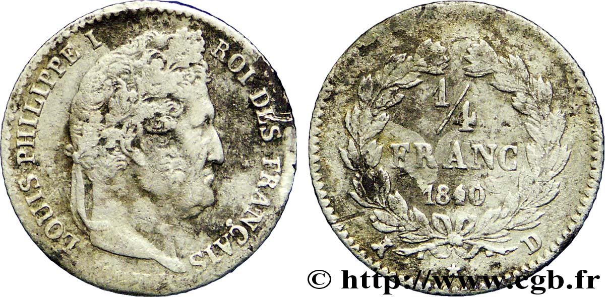 1/4 franc Louis-Philippe 1840 Lyon F.166/82 MB15 