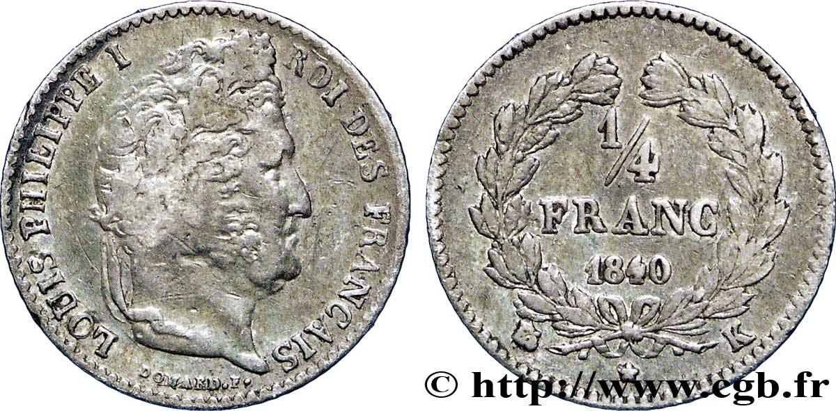 1/4 franc Louis-Philippe 1840 Bordeaux F.166/83 S18 