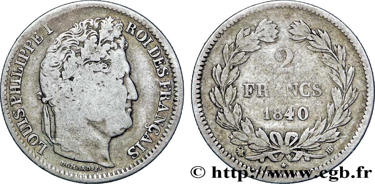 2 francs Louis-Philippe 1840 Strasbourg F.260/78 S18 