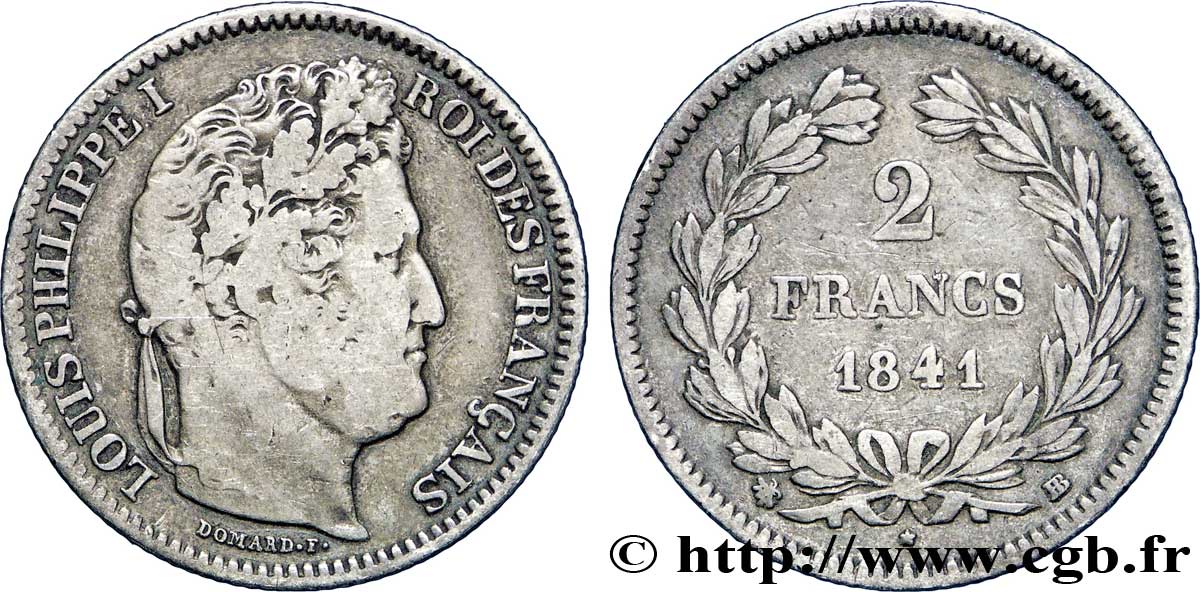 2 francs Louis-Philippe 1841 Strasbourg F.260/84 S30 