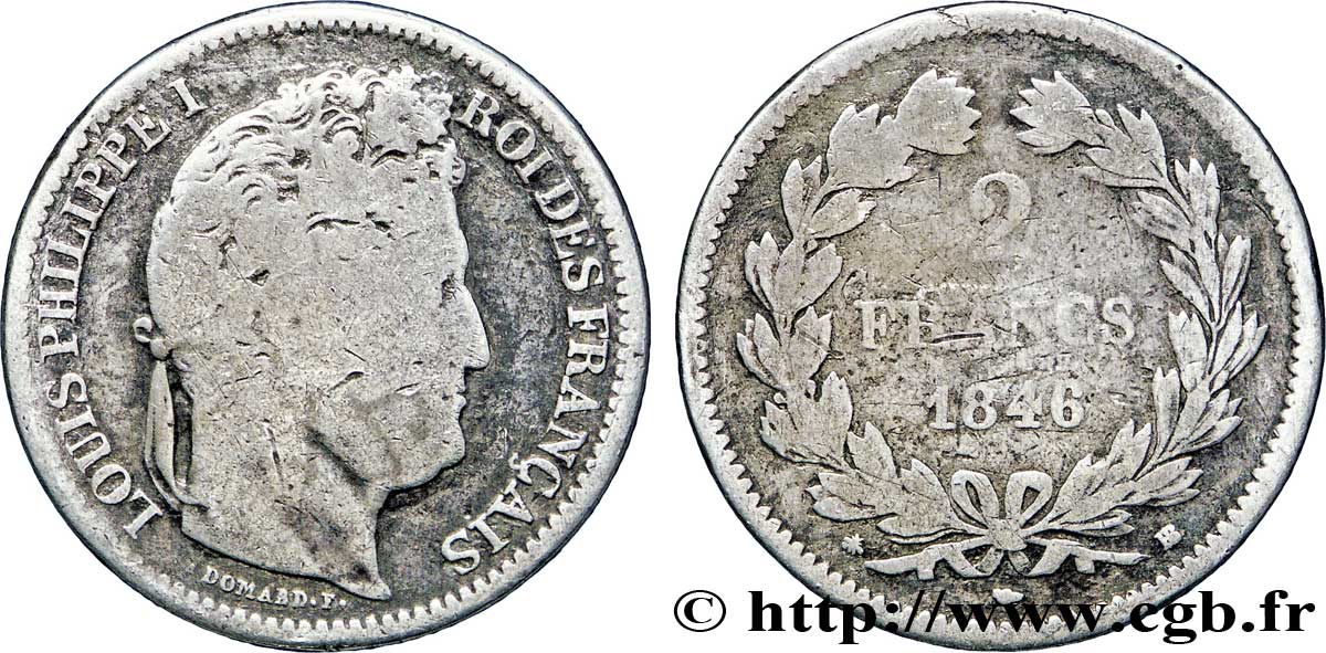 2 francs Louis-Philippe 1846 Strasbourg F.260/109 VG10 