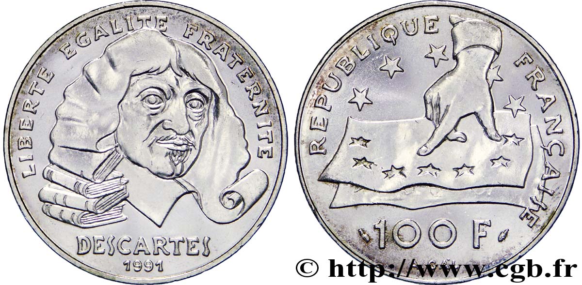 100 francs René Descartes 1991  F.459/2 SPL64 