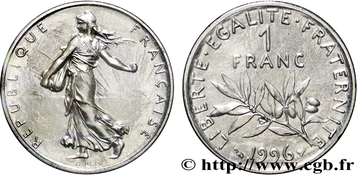 1 franc Semeuse, nickel 1996 Pessac F.226/44 FDC70 