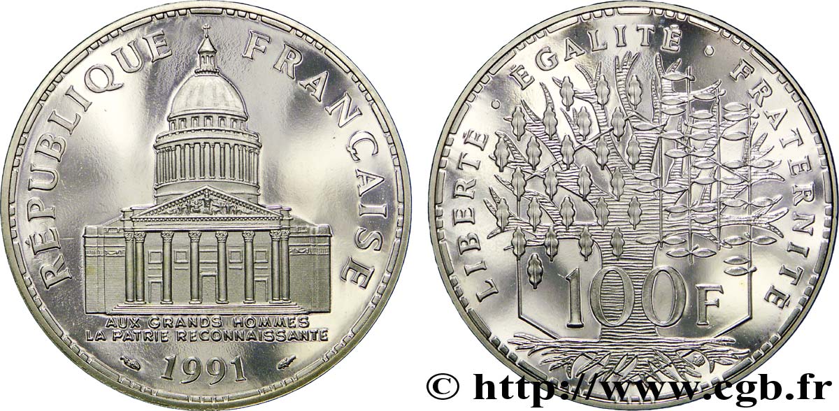 100 francs Panthéon 1991  F.451/12 MS67 