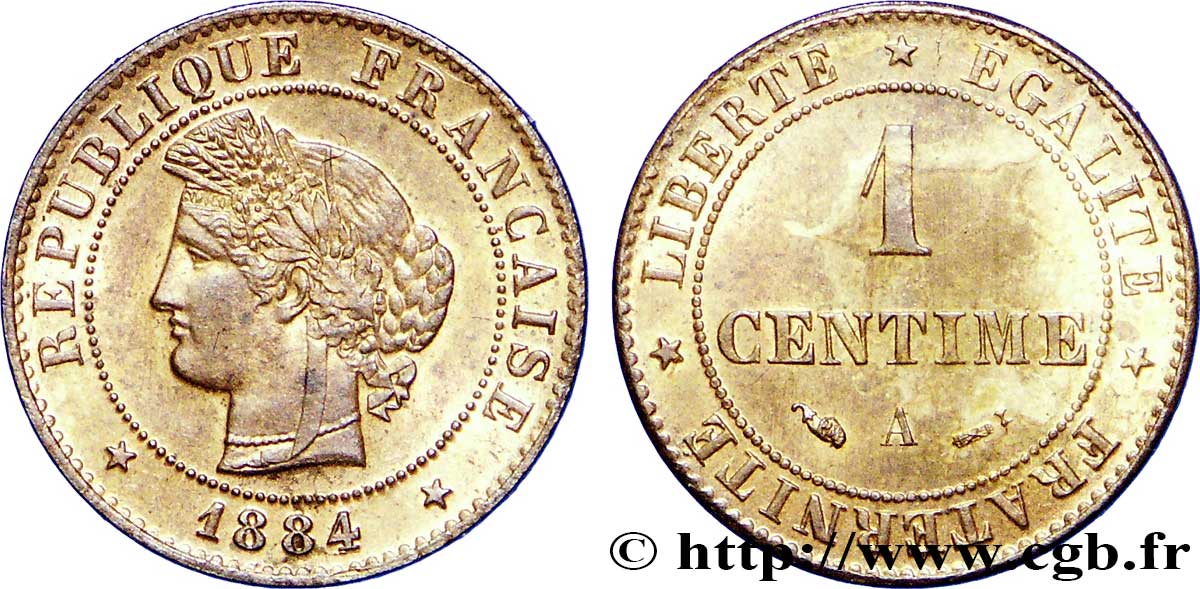 1 centime Cérès 1884 Paris F.104/11 EBC61 