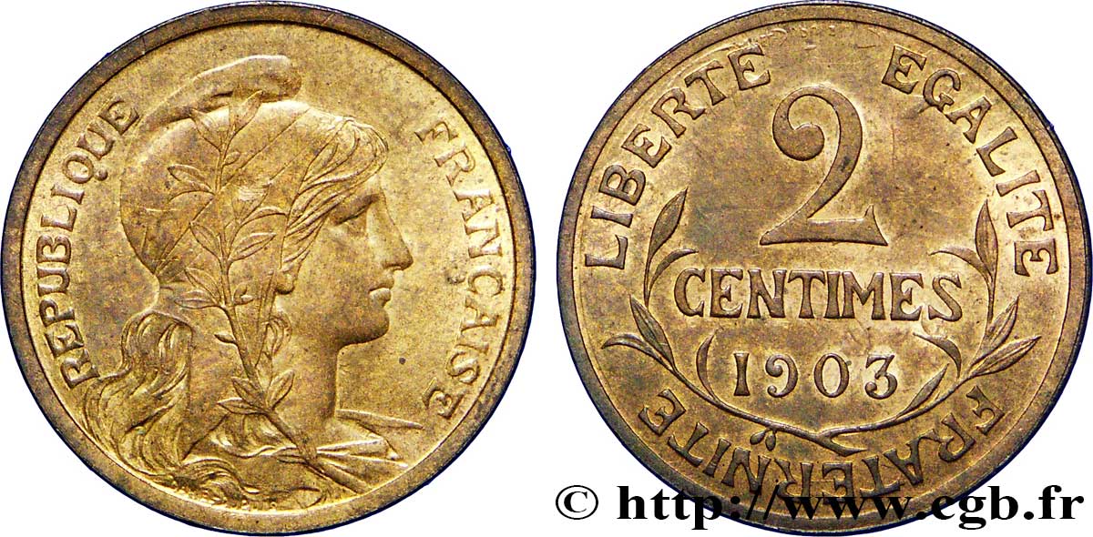 2 centimes Daniel-Dupuis 1903 Paris F.110/8 SPL62 