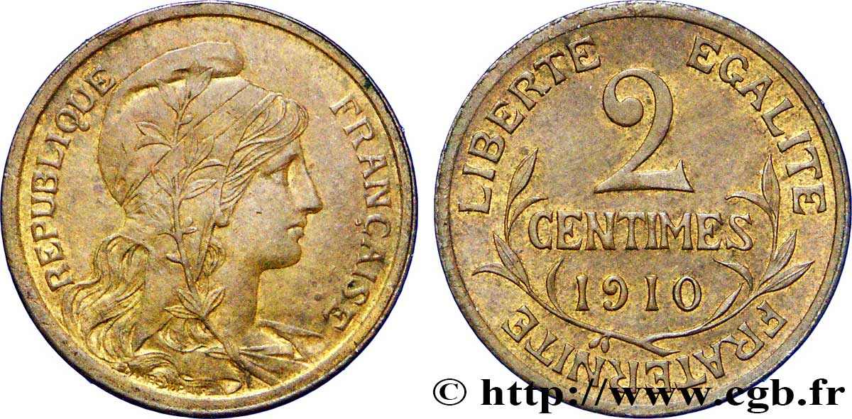 2 centimes Daniel-Dupuis 1910 Paris F.110/13 SPL55 