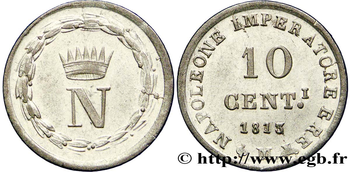 10 centesimi 1813 Milan M.293  SUP60 
