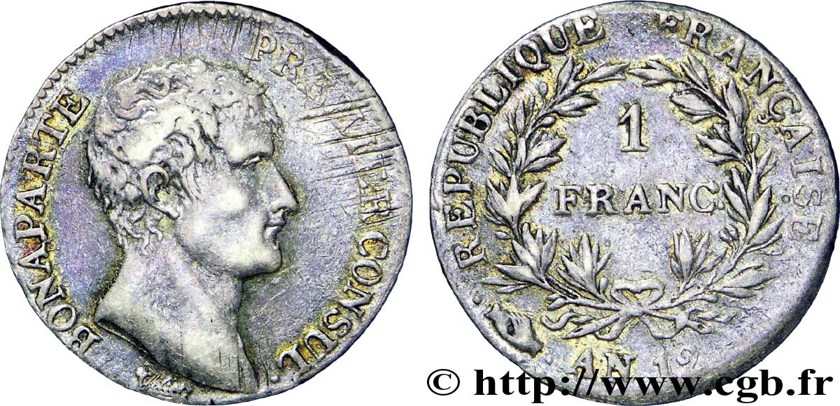 1 franc Bonaparte Premier Consul 1804 Limoges F.200/13 AU51 