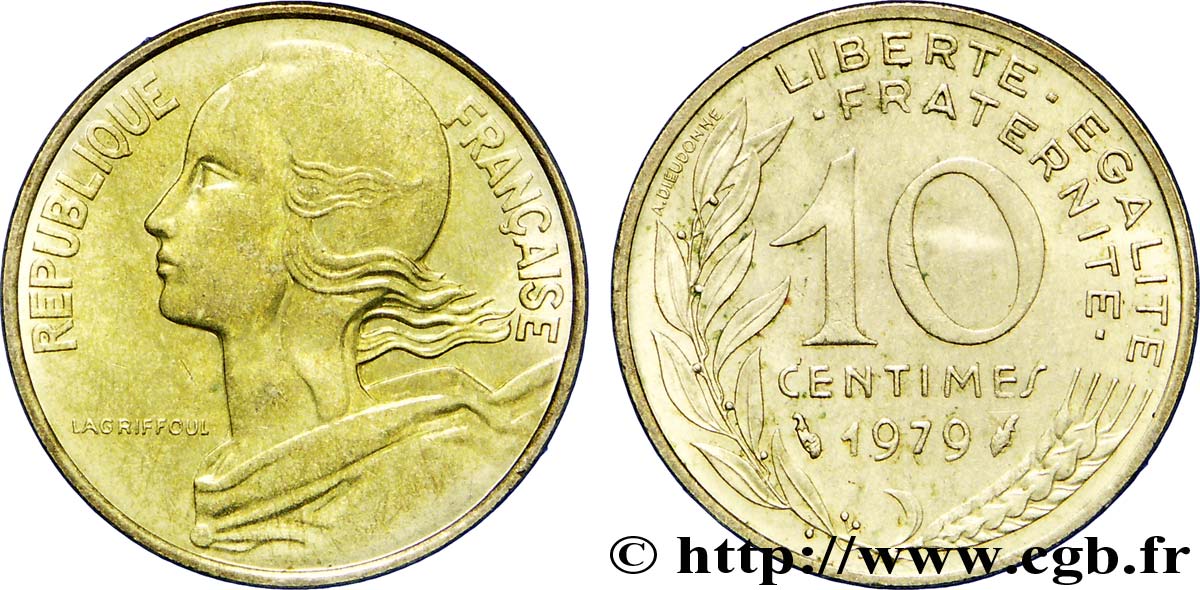 10 centimes Marianne 1979 Pessac F.144/19 SPL63 