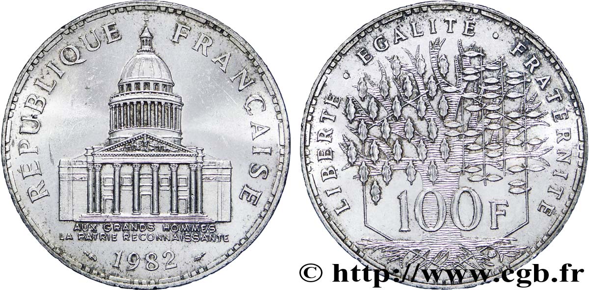 100 francs Panthéon 1982  F.451/2 SUP62 