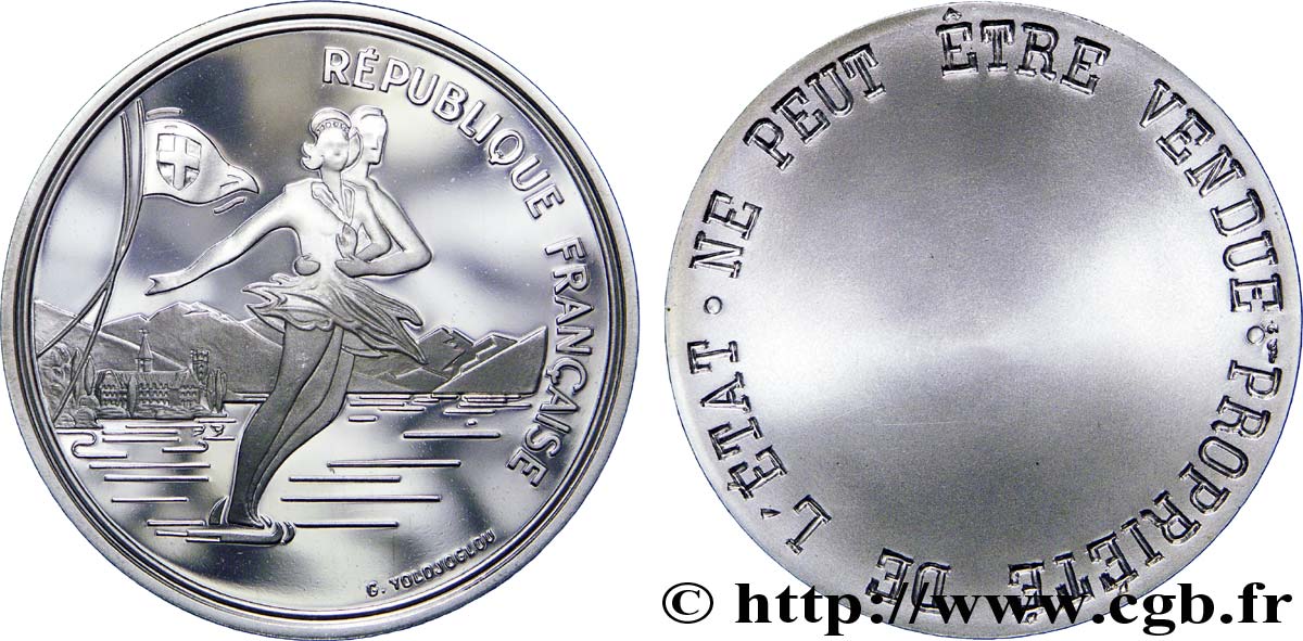 Exemplaire de démonstration Belle Épreuve 100 francs - Patinage artistique / Lac du Bourget n.d. Paris F.1607/1 var. FDC70 