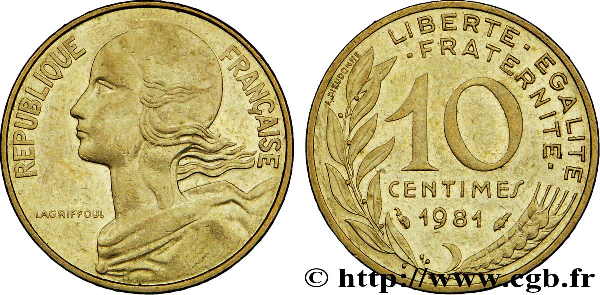 10 centimes Marianne 1981 Pessac F.144/21 TTB54 