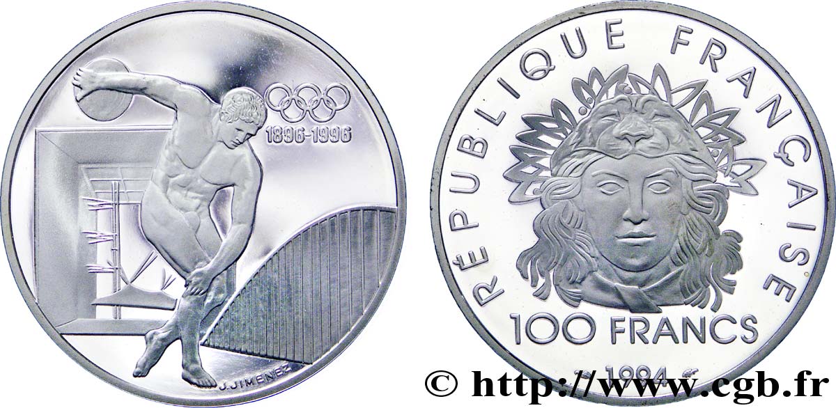 Belle Épreuve 100 francs - Le Discobole 1994 Paris F5.1641 1 FDC68 
