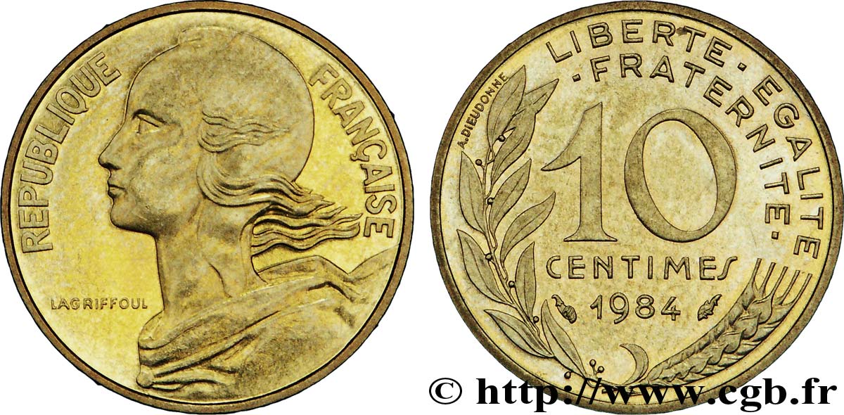 10 centimes Marianne 1984 Pessac F.144/24 MS63 