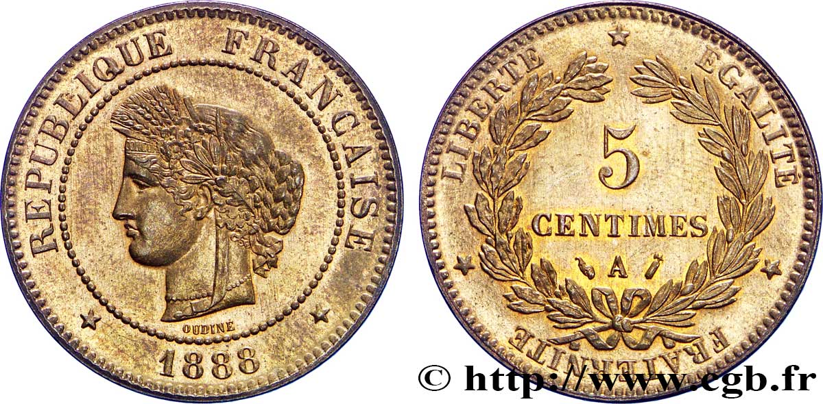 5 centimes Cérès 1888 Paris F.118/30 SC63 