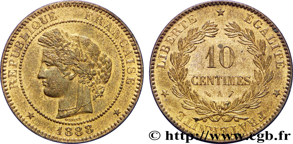 10 centimes Cérès 1888 Paris F.135/33 SPL59 
