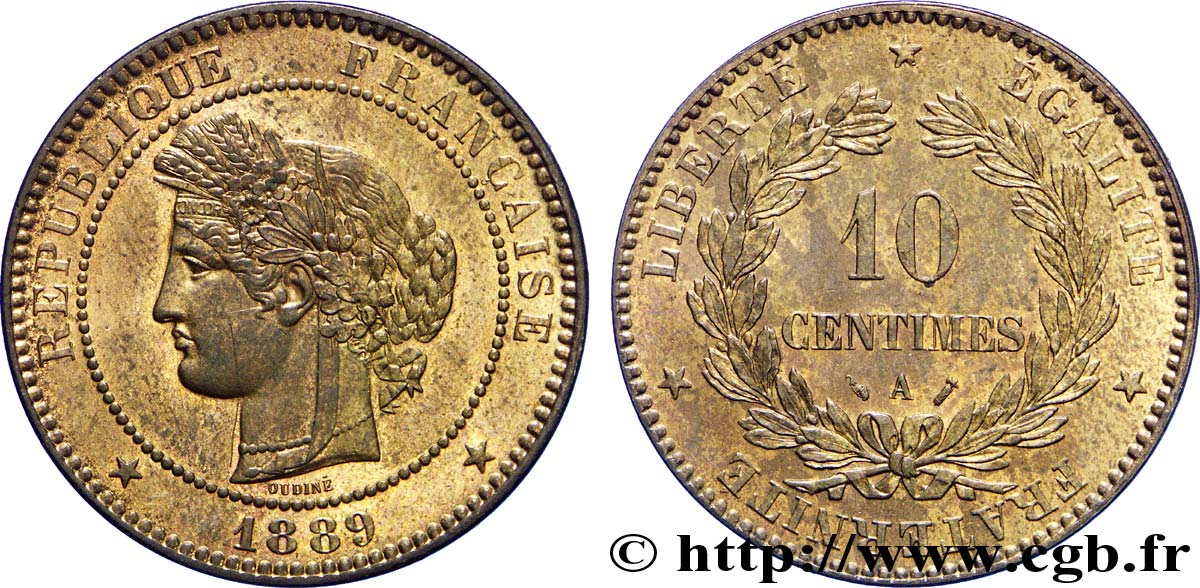 10 centimes Cérès 1889 Paris F.135/34 VZ61 