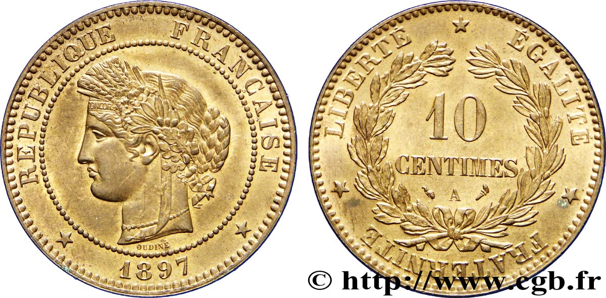 10 centimes Cérès 1897 Paris F.135/44 SUP61 