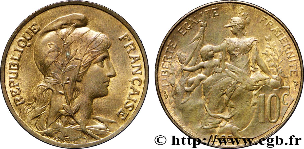 10 centimes Daniel-Dupuis 1903  F.136/12 AU58 