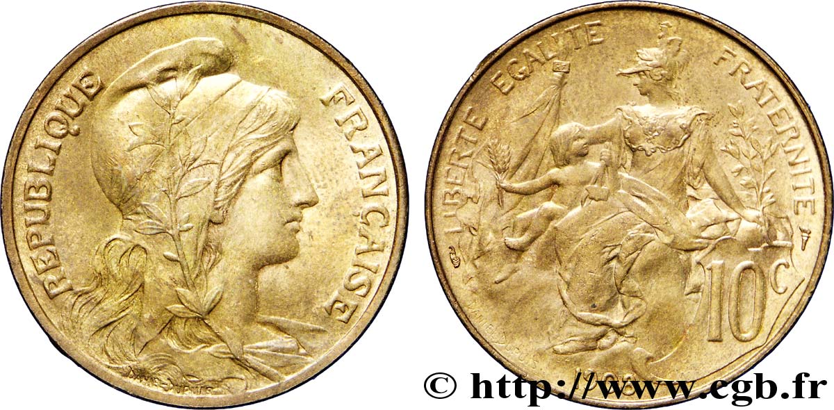 10 centimes Daniel-Dupuis 1908  F.136/17 EBC62 