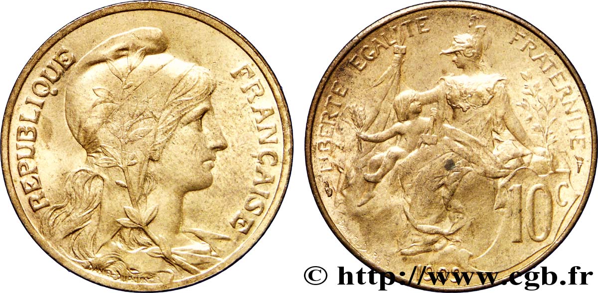 10 centimes Daniel-Dupuis 1909  F.136/18 EBC60 