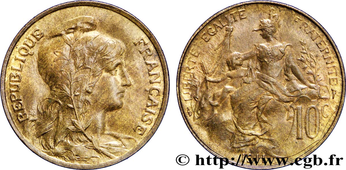 10 centimes Daniel-Dupuis 1911  F.136/20 MS62 