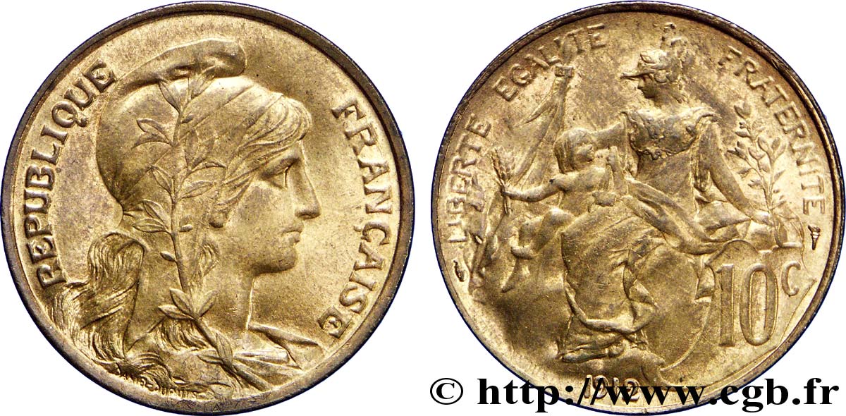 10 centimes Daniel-Dupuis 1912  F.136/21 SPL62 