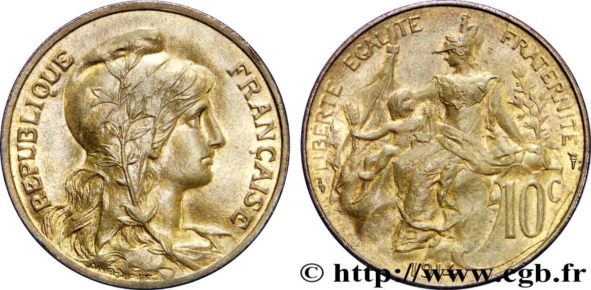 10 centimes Daniel-Dupuis 1914  F.136/23 MS62 
