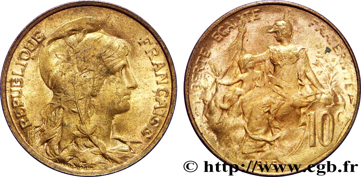 10 centimes Daniel-Dupuis 1915  F.136/24 SUP62 