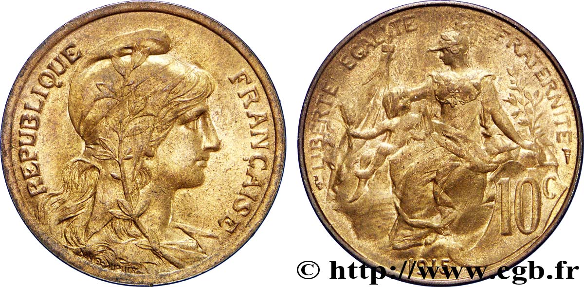 10 centimes Daniel-Dupuis 1915  F.136/25 SUP62 