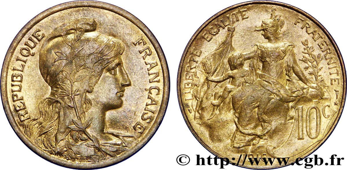 10 centimes Daniel-Dupuis 1916  F.136/27 MS62 