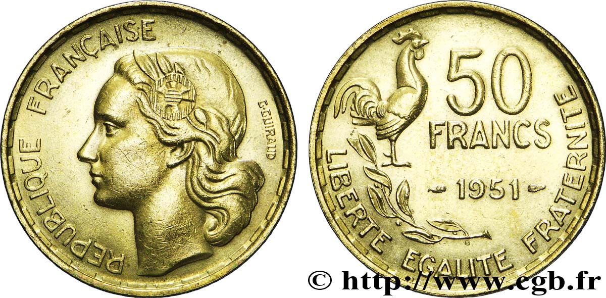 50 francs Guiraud 1951  F.425/5 MS62 