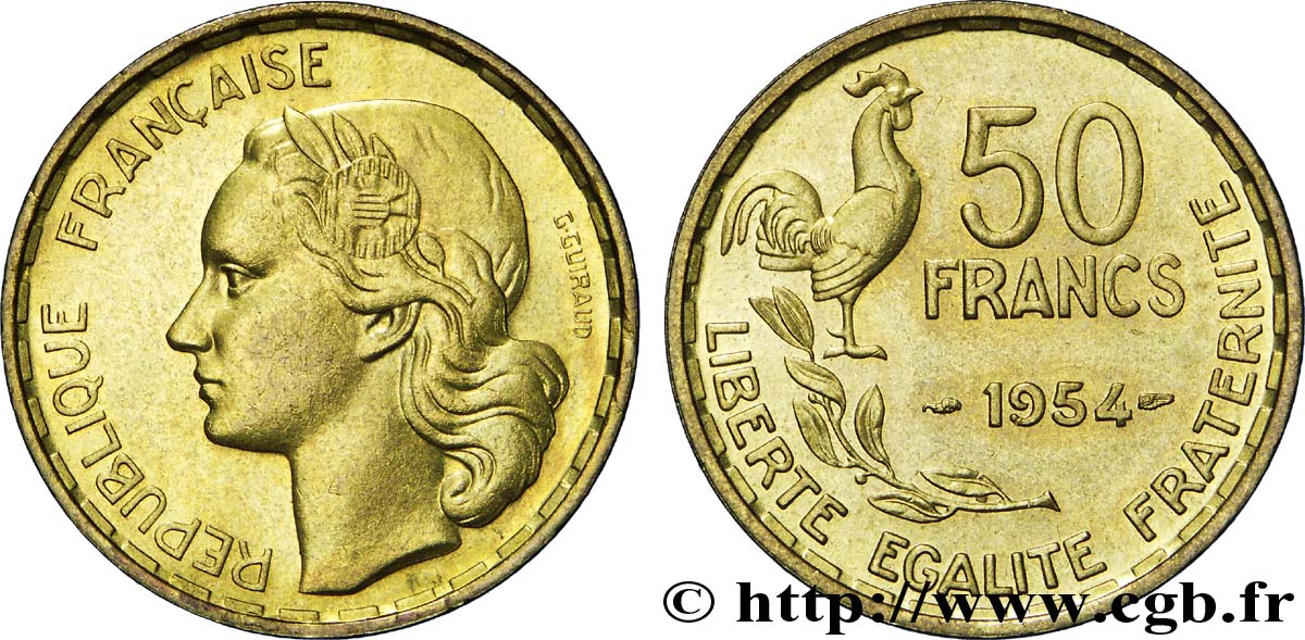 50 francs Guiraud 1954  F.425/12 EBC60 