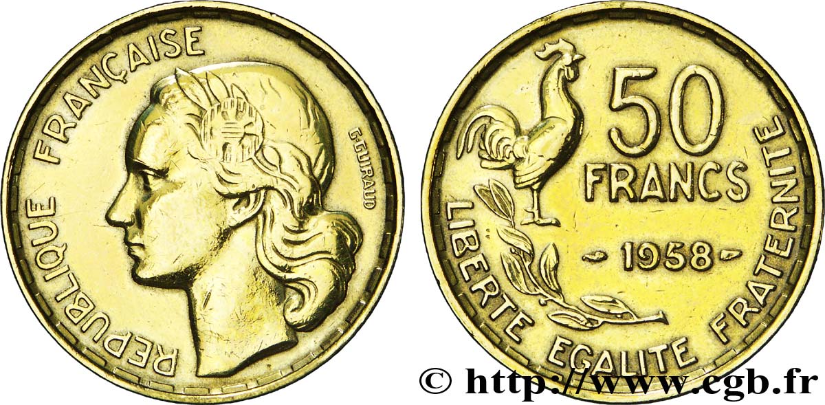 50 francs Guiraud 1958  F.425/14 EBC 
