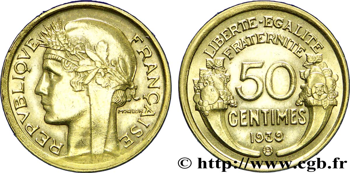 50 centimes Morlon 1939 Bruxelles F.192/16 VZ58 
